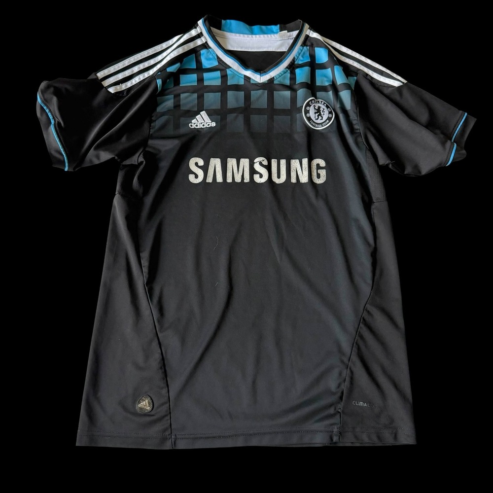 Adidas Chelsea FC 2011-2012 Away Jersey Black Samsung Soccer Shirt P95900 Mens S